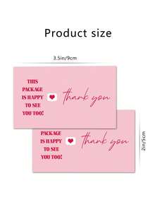 50pcs Of "Thank You" Cards, Gift Cards, Holiday Greeting Cards, Wedding Invitations, Thank-You Cards, After- Card School Supplies,Back To School - Dusty Pink - View 2
