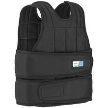 HOMCOM Gilet lesté réglable - Aosom.fr x FFHandball - veste lestée 20 Kg max. poids amovibles entrainement musculation exercice boxe oxford noir - Noir - Voir 1