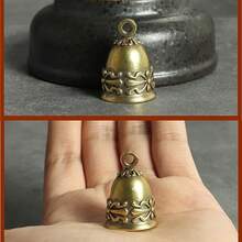 4 Pcs Small Bells Vintage Brass Hanging Bells For Home Drations Crafts Ornaments Pendants For Keychain Christmas - Multicolor - View 6