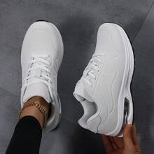 New Retro Fashion Casual Shoes, Comfortable Shock-Absorbing Air Cushion Sneakers, Thick Sole Minimalist Air Cushion Sports Shoes - White - View 4