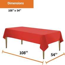 1pc, 54x108 Inches, High Quality Disposable Plastic Tablecloth, Decorative Rectangular Disposable Tablecloth, Plastic White Tablecloth, Events Weddings, Indoor And Outdoor, Party Decorations, Suitable For Halloween Parties, Events And Weddings, Indoor And Outdoor, Christmas Party Supplies - Multicolor - View 14
