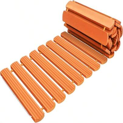 8ft L * 22in W Wooden Garden Pathway, Widened Outdoor Roll Out Straight Walkway, Weather-Resistant Patio Path Non-Slip Walkways, Beach Decorative Boardwalk For Wedding Party