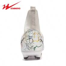 STARNOVO Dual Star Football Shoes, Fashionable Sports Soccer Shoes For Men & Women, Comfortable Lining, Elastic Collar Lace-Up Design For Better Comfort, White High-Top Professional Football/Youth World Cup Match Shoes, Best And Most Affordable Price