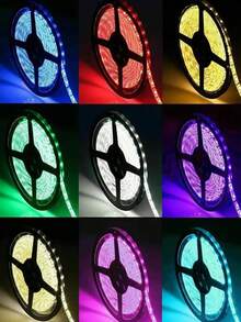 RGB LED Strip Lights, TV Backlight With 24-Key Remote And Wireless Control, Suitable For Gaming, Bedroom, Party, Kitchen, Living Room, Holiday, Christmas, Ceiling, Wall, Indoor And Outdoor Decor, Party Supplies, Home Decor, Christmas Gift, Graduation Gift, Birthday Gift, Halloween Decor, Party Mood Lighting - Multicolor - View 6