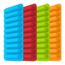 1/4pcs Ice Tube Tray, Perfect Ice Bar Mold, Suitable For Small Mouth Sports Water Bottles, Bottled Soda, Silicone Ice Bar Tray For Restaurants - Multicolor - View 5