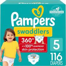 Pampers Diapers - Swaddlers 360 - Size 6, 92 Count, For Up To 100% Leakproof Premium Skin Protection - 116 - View 1