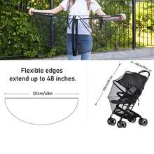 Baby Stroller Mosquito Net, Double Zipper Mosquito Net, UV Protection Sunshade Canopy Mosquito Net, Universal Full Coverage For Children Pushchair - Multicolor - View 10