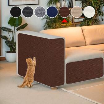 1 PIEZA Poste rascador de gato duradero con tela adhesiva | Protector de pared y sofá removible, tabla rascadora de gato interior, solución de rascado de gato, mueble moderno para gatos, artículos para gatos, accesorios para gatos, árbol de gato DIY