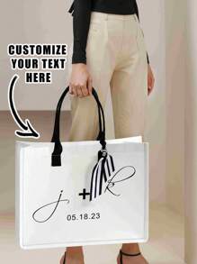 Borsa a tracolla personalizzata con stampa, borsa da donna come regalo, borsa da spiaggia, borsa shopping di grande capacità adatta per donne, per il ritorno a scuola