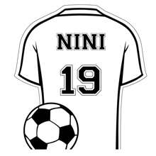 [Individuelles Produkt] 1 Stück 37*42cm personalisiertes Geschenk für Jungs, individueller Name, Fußball & Trikot Design, LED Wandspiegel Neonlicht USB betrieben, für Wohnzimmer, Schlafzimmer, LED Nachtlicht, Weihnachten, Halloween, Geburtstaggeschenk für Jungs