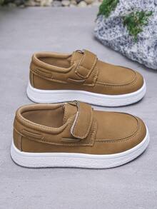 1 Đôi giày thể thao đế bằng chống trượt thoải mái cho trẻ em Unisex, thích hợp để mang ngoài trời trong mọi mùa - màu nâu - Xem 4