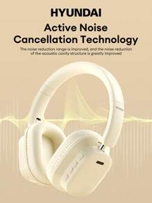 HYUNDAI Écouteurs Bluetooth HYUNDA HY-H08 avec annulation du bruit ENC, son surround haute définition, commutation filaire/sans fil, microphone pour enregistrement/appel, musique/jeu, faible latence, longue durée de vie de la batterie, écouteurs sans fil confortables et respirants