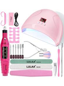 Nail Salon Set, Nail Art Tool Kit, UV Nail Lamp, Gel Nail Polish Dryer, Electric Nail Drill, Nail Drill Bits, Cuticle Nipper, Cuticle Pusher, Nail File, Finger Separator, Manicure & Pedicure Set, Premium Nail & Foot Care Tools - Salon-Grade Home Quality, Essential For Nail Art Enthusiasts - Multicolor - View 15