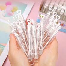 12 件粉色迷你便携式试管泡泡棒（空），婚礼、生日派对礼物 - 粉色 - 查看 5