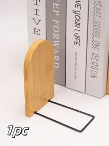 2Pcs Wood Bookends,Non-Skid Bookend For Shelves,Heavy Duty Bookends,Book Stand For Books/CDs