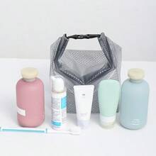 1pc Waterproof Swimsuit Tote Bag, With Handle And Zipper, Oxford Cloth Dry & Wet Dual-Use Bag, Waterproof Clothing Bag, Travel Gym Beach Bag, Waterproof Phone Bag, Swimming Waterproof Bag, Sports Bag, Large Capacity Travel Bag For Gym Workout, Unisex Travel Essential Durable Swimming Bag