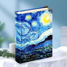 1Pc, 256Pages,Van Gogh Hardcover Colour Notebook, Stamped Hardcover Handbook, Multi-Style Planner, Diy Sticker Book, Horizontal Line/Grid Page Scrapbook, Kraft Paper Journal, Back To School - A5 - View 14