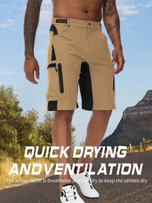 Men Cycling Shorts Mountain Bike Riding Cargo Shorts Outdoor Sports Hiking Downhill Bicycle Short Pants
