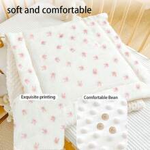 1 件装柔软毛绒婴儿床床垫，0-3 岁四季通用，双面可水洗，超柔软亲肤，婴儿房儿童靠垫，新生儿礼物