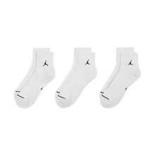 Nike 3 Pairs U J ED CUSH POLY ANKLE Socks, Unisex Economy Pack, DX9655-100 - White - View 1