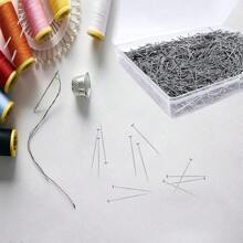 100//200/250/500pcs Straight Pins For Crafts, Sewing Pins For Fabric Dressmaker Pins, Long 1 Inch Flat Head Pins For Quilting, Sewing, Jewelry DIY Fine Satin Pin