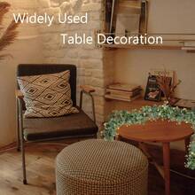 1/2 Pack 5.9FT Fake Eucalyptus Garland With White Flowers – Wedding Arch Backdrop Decor, Silver Dollar Leaf Vine For Party, Table, Mantle, Festival - 彩色 - 查看 6