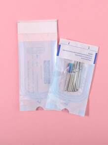 20 Peças Sacos de Esterilização Descartáveis 90x260mm para Ferramentas de Manicure, Incluindo Cabeças de Moagem, Lixas, Empurradores de Aço, com Autosselagem, Indicador de Esterilização e Função, Suprimentos para Unhas, Ferramentas para Unhas, Ferramentas de Arte para Unhas, De Volta às Aulas, Unhas, Ferramentas para Unhas Postiças