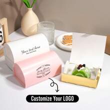 20pcs Customized Half-Circle Paper Boxes, Personalized Packaging Boxes, Elegant & Cute Gift Boxes, Suitable For Weddings, Birthdays, Parties, Candy Boxes