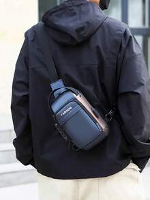 Bolsa de pecho de moda para hombres, nueva mochila cruzada casual de estilo unisex para estudiantes universitarios, bolsa de pecho ligera y de un solo hombro - Multicolor - Ver 3