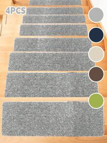 8 PIEZAS Pisadas antideslizantes para escaleras - Alfombras adhesivas de doble cara para escalones de madera/concreto, interior/exterior, almohadillas de seguridad con reducción de ruido (instalación sin taladro)