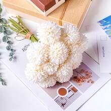 5件組人造菊花球 刺繡球 婚禮裝飾 家用花瓶裝飾品 餐廳客廳臥室床頭花藝布置 新娘捧花 手腕花 胸花 生日派對裝飾材料 新年情人節禮物 秋季裝飾 - 米色 - 查看 7