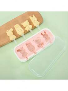Juego de moldes de paletas de helado con dibujos animados (25cm x 10cm), moldes de silicona para polos, moldes reutilizables para helados, accesorios de playa, utensilios de cocina de verano, menaje de cocina