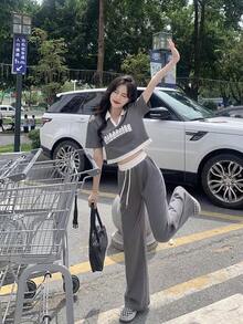 Women Two-Piece Outfits - Xám - Xem 3