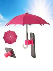 1 Stück/2 Stück Handyhalterung-Regenschirm, wasserdichter Sonnenschirm mit Handyhalterung für Outdoor, UV-beständiger Mini-Regenschirm für leichten Regen, universelle Handysonnenschutzblende, Outdoor Handysonnenschutz gegen Blendung, Reiseausstattung, Arbeitsmaterial, Urlaubsbedarf, Campingausrüstung, Urlaubsartikel