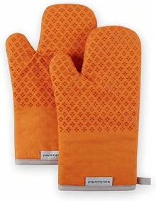 KitchenAid - Juego de Manoplas de Horno asteroide, 7 x 12.5 Pulgadas, Rojo Fuego, 2 Piezas - Azul Niebla - Ver 17