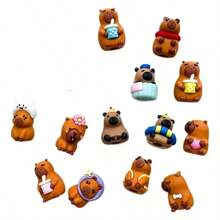 20pcs Silicone Adorable Capybara Series Pencil Toppers, Cute & Fun Stationery Decoration, Home Decor, Bag Charms, Phone Straps, Car Ornaments, DIY Craft Supplies, Ideal For Holiday Gifts, Back To School Rewards
