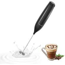 Milk Frother Handheld With Cover, Battery-Operated Electric Foam Maker Frother Wand, Whisk Drink Mixer & Foamer For Coffee, Latte, Matcha, Hot Chocolate