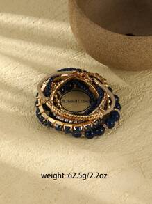 8pcs Elegant Metal Bracelet Set For Women
