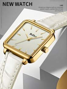 BIDEN 1件装女士简约奢华腕表，时尚优雅2025新款女士腕表