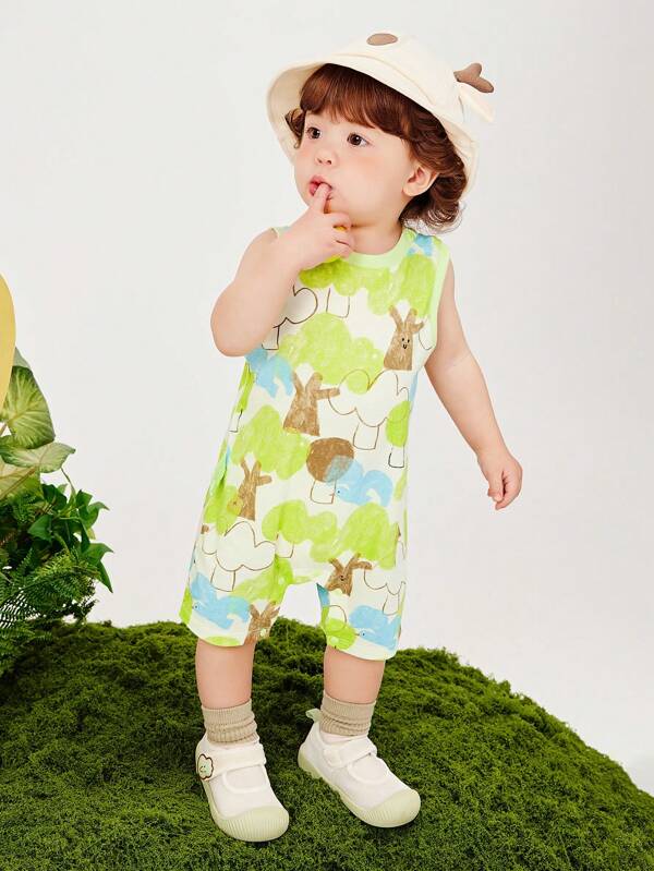 mini bala Sleeveless Baby Romper – Ultra-Soft & Breathable – Comfortable For Hot Weather