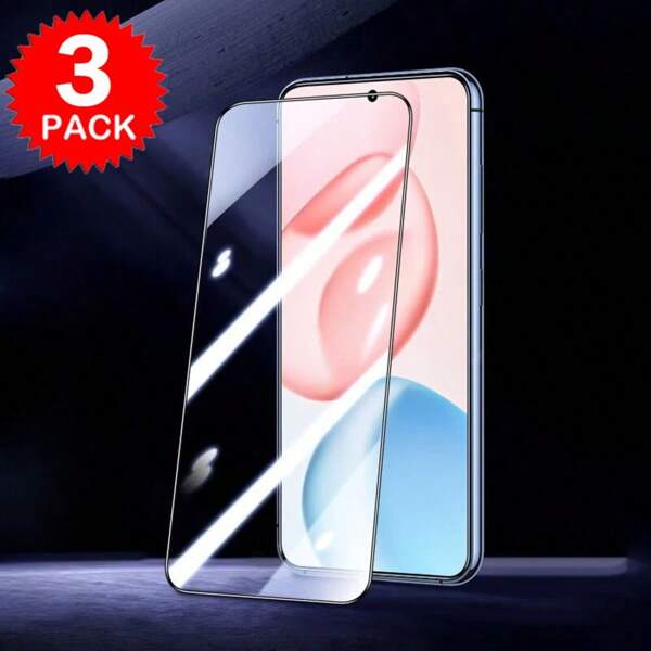 3Pcs Clear HD Tempered Glass Full Cover Screen Protector Compatible With Honor 400 Lite Pro Honor 200 Lite Smart X6a X6b X7a X7b X8a X8b X8c Full Coverage Glass Screen Film Transparent Anti-Scratch Ultra Thin Protective Glass Film Gift For Birthday, Family, Friends Phone Screen Protector, Phone Accessories