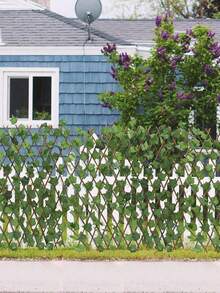 1pc 35*190CM Retractable Wooden Garden Decorative Stack, Artificial Fence Stack, Ideal For Residential Decoration, Wall Decoration, Modern Outdoor Landscape, Garden Stack, Table Decoration, Table Centers, Artificial Flowers, Plastic Flowers - Multicolor - View 2