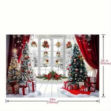 The Christmas Wonderland Snowman Background Paired With Red Curtains Is Perfect For Indoor Celebrations, Studio Photography, And Holiday Parties
