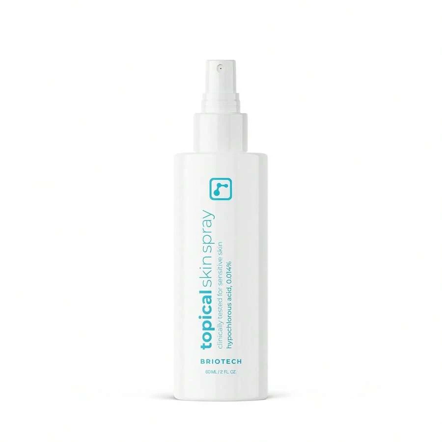 Spray de piel tópico BRIOTECH, spray de ácido hipocloroso para el Body y el rostro, limpiador de párpados, bruma facial de HOCl, apoyo contra la irritación y el enrojecimiento, el empaque puede variar, 4oz (1 pieza) - 2 onzas líquidas (paquete de 1) - Ver 1