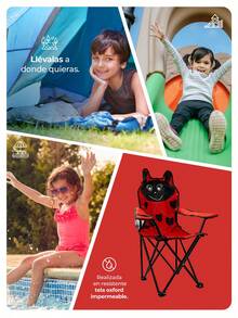 Sillas Plegables Para Camping Infantiles - Rojo - Ver 3