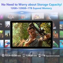 Qetupa 10,1 Zoll Android 14 Tablet-PC, 4GB RAM+128GB Speicher, A523 Octa-Core 2,0 GHz Prozessor, 1280*800 HD IPS Touchscreen, 5MP + 8MP Dual-Kameras, 6000 mAh Akku, 1 TB SD-Kartenerweiterung, BT5.4 & 802.11ac WLAN 2,4G/6G, inkl. stoßfester Lederhülle