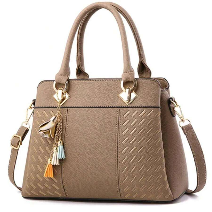  Gusure Luxury Handbag Women Crossbody Bag Tassel Hanging Large Capacity Female Shoulder Bag Embroidered Tote Bag A Main - Dark Blue - 查看 1