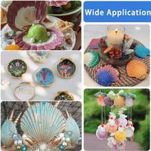 Conchas de vieira naturais grandes de 6 a 8 cm, conchas brancas do mar para decoração, conchas reais para artesanato, pintura, festa temática do oceano, casamento, 1/5/10 peças