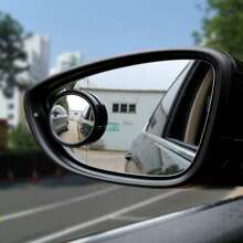 1PC 360 HD Wide Angle Blind Spot Mirror For Car - Round Rearview Anti-Glare Accessories, Eliminate Blind Spots For Safe Driving, Parking & Lane Changing - Universal Fit