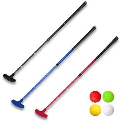 Golf Putters For Men And Women - Extendable Shaft For Golfers Trainers Tricks - Two-Way Golf Putter For Beginners Golfers Learn - Golf Training PU Stretch Practice Balls - Adjustable Length Golf Putter, Great For Junior And Adults Trick Trainer Gift
